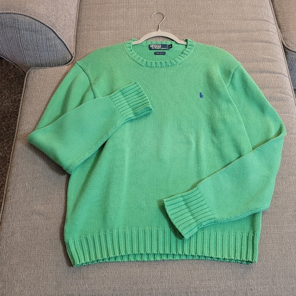 Polo Ralph Lauren Other - Polo Ralph Lauren Green Knit Crew Neck Sweater Size Medium